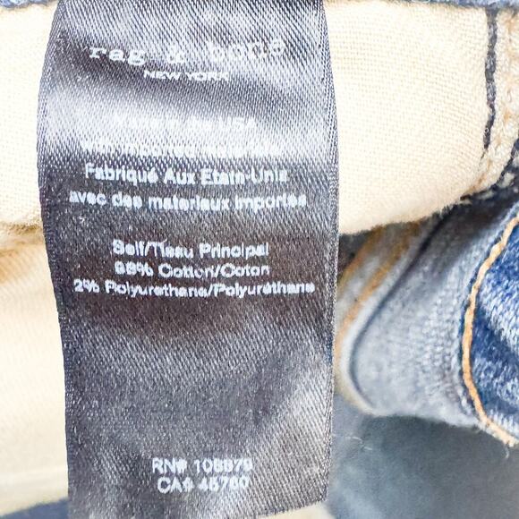 Rag & Bone Flared Denim Jean Vintage Wash Wide Leg Size 26 - Picture 7 of 8